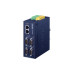 медиа конвертер/ PLANET ICS-2400T IP40 Industrial 4-Port RS232/RS422/RS485 Serial Device Server (2 x 10/100TX, -40~75 degrees C, 15KV isolation, dual 12~48V DC, 2xDI + 2xDO)