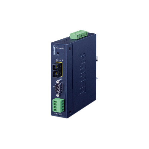 медиа конвертер/ PLANET ICS-2102T IP30 Industrial 1-Port RS232/RS422/RS485 Serial Device Server (1 x 100BASE-FX SC, Multi-mode 2km, -40~75 degrees C, dual 9~48V DC, Web, Telnet and SNMP management )