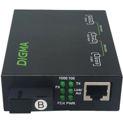 Медиаконвертер Digma DMC-1G53-20BL