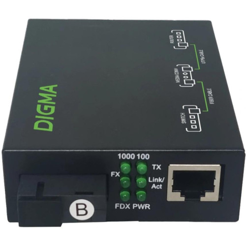 Медиаконвертер Digma DMC-1G53-20B