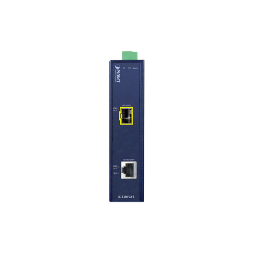 медиа конвертер/ PLANET IP30 Industrial 10/100/1000T to 100/1000X SFP Gigabit Media Converter (-40 to 75 degree C)