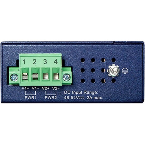 медиа конвертер/ PLANET IP30 Compact size 2-Port 100/1000X SFP + 2-Port 10/100/1000T 802.3at PoE+ Media Converter (-40~75 degrees C, dual 48~54V DC, max. 60W PoE budget)