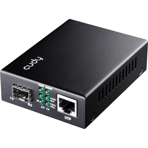 Медиаконвертер/ 10/100/1000M SFP Slot to 10/100/1000M PoE+ Port, IEEE 802.3at/af