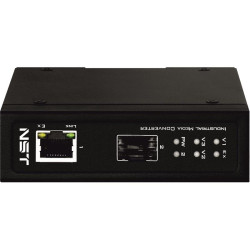 Промышленный компактный медиаконвертер Gigabit Ethernet. Порты: 1 x GE (10/100/1000Base-T), 1 x GE SFP (1000Base-X). Вход для резервного питания. Встроенная грозозащита. Питание DC12-36V (5W). БП в комплект НЕ входит. Размеры (ШхВхГ): 30x90x120мм. Монтаж 