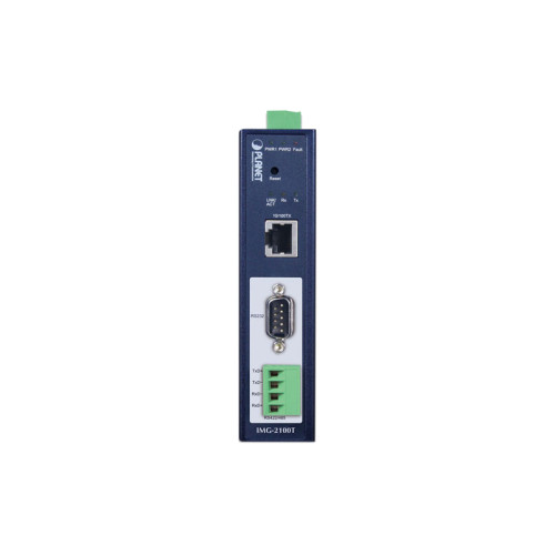 медиа конвертер/ PLANET IMG-2100T IP30 Industrial 1-Port RS232/RS422/RS485 Modbus Gateway (1 x 10/100BASE-TX, -40~75 degrees C, dual 9~48V DC, Modbus RTU/ASCII, Master/Slave )