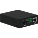 Медиаконвертер Gigabit Ethernet, SFP 1000Мбит/c, RJ45 10/100/1000Мбит/c, поддержка LFP. Металлический корпус. БП DC12V(1A) в комплекте. Размеры (ШхВхГ): 70x25x95мм. Вес: 0,2кг. Рабочая температура: -10…+55°С. Совместим с шасси NS-MCB-14.