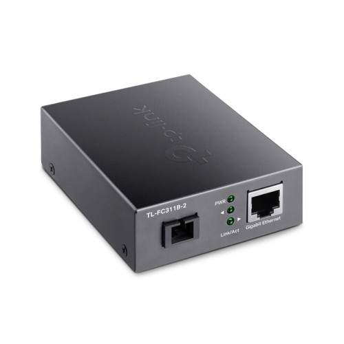 Медиаконвертер/ Gigabit WDM media converter, 9/125µm Single-mode Fiber, 1 SC Fiber port, 1 100/1000Mbps RJ-45 port, wave length 1310nm/1550nm, transmission distance up to 2Km, 5V/0.4A DC power input