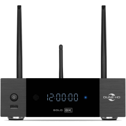 Mediaplayer Dune HD Solo 8K: 8K/60 Hz/Dolby Vision/HDR10+/HDR, CPU Amlogic S9284-K/J, RAM 8 Gb, Flash 64 Gb, 3xUSB3.0,  1xUSB2.0, HDD SATA 3.5