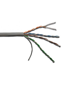 Кабель информационный Lanmaster LAN-5EUTP-PT-LSZH-GY кат.5E UTP 4 пары 24AWG LSZH внутренний 305м серый