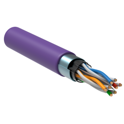 Кабель информационный ITK LC1-C604-326 кат.6 FTP 4 пары 23AWG LSZH внутренний 305м фиолетовый