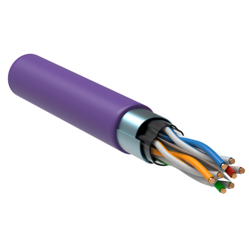 Кабель информационный ITK LC1-C604-326 кат.6 FTP 4 пары 23AWG LSZH внутренний 305м фиолетовый