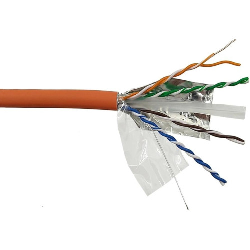 Кабель информационный Lanmaster LAN-6AFTP-LSZH-OR кат.6A FTP 4 пары 23AWG LSZH внутренний 305м оранжевый