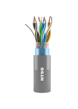 Кабель информационный NTSS NTSS-IN-FUTP4-5E-LSZH-GY кат.5E F/UTP 4 пары 24AWG LSZH внутренний 305м серый