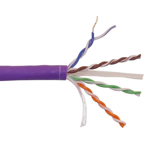 Кабель информационный Lanmaster LAN-6EUTP-HFLT-VI кат.6 UTP 4 пары 23AWG LSZH внутренний 305м фиолетовый