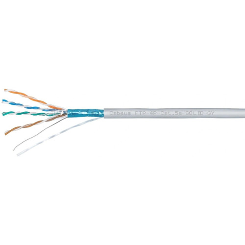 Кабель информационный Cabeus FTP-4P-CAT.5E-SOLID-GY кат.5E F/UTP 4 пары 0.55AWG PVC внутренний 305м серый