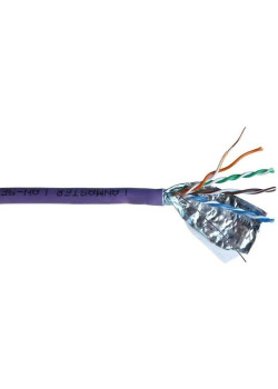 Кабель информационный Lanmaster LAN-6AFTP-HFLT-VI кат.6A FTP 4 пары 23AWG LSZH внутренний 305м фиолетовый