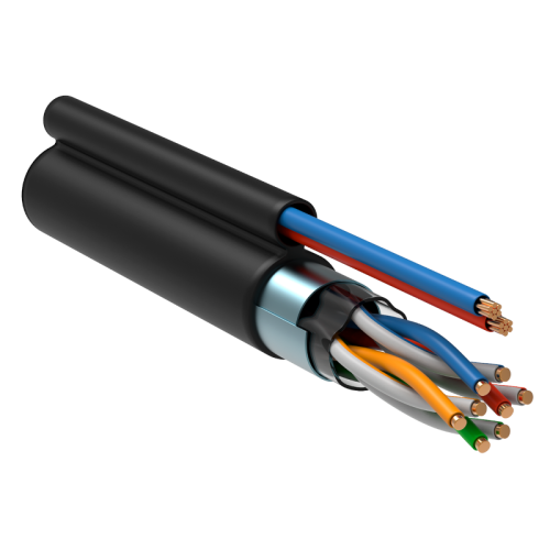 Кабель информационный ITK LC3-C5E04-379 кат.5E FTP 4 пары 24AWG LDPE внешний 305м черный