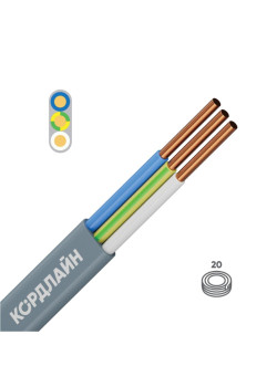 Кабель силовой ВВГ/ Кабель силовой ВВГ-Пнг(А)-LS 3x1,5ок(N,PE)-0,66 20м ТРТС