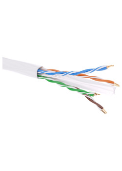Витая пара/ Витая пара U/UTP 4 пары CAT 6 нг(А)-HF белый коробка 305м
