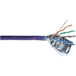 Кабель информационный Lanmaster LAN-5EFTP-HFLT-VI кат.5E FTP 4 пары 24AWG LSZH внутренний 305м фиолетовый