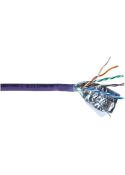Кабель информационный Lanmaster LAN-5EFTP-HFLT-VI кат.5E FTP 4 пары 24AWG LSZH внутренний 305м фиолетовый