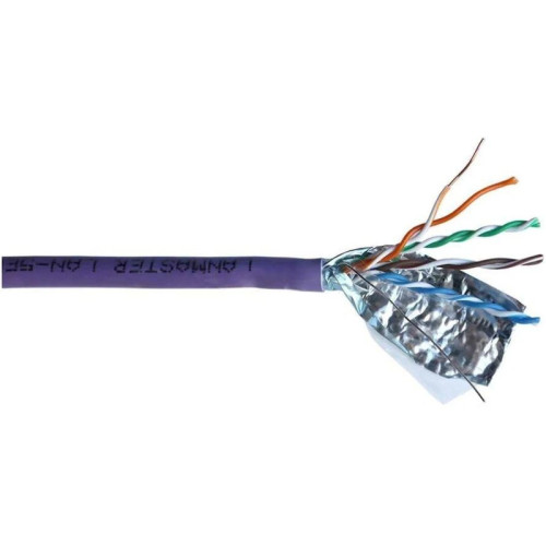 Кабель информационный Lanmaster LAN-5EFTP-HFLT-VI кат.5E FTP 4 пары 24AWG LSZH внутренний 305м фиолетовый