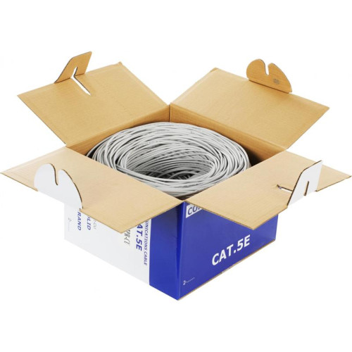 Кабель информационный Lanmaster NM-UTP5E2PR-CU кат.5E UTP 2 пары PVC внутренний 305м серый