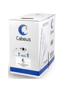 Кабель информационный Cabeus FTP-4P-Cat.5e-SOLID-LSZH-GY кат.5E F/UTP 4 пары LSZH внутренний 305м серый