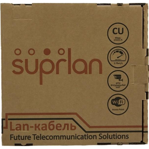 Кабель сетевой информационный Suprlan Premium 01-1032-1 кат.5E FTP 4 пары 24AWG LSZH внутренний 305м серый Кабель сетевой информационный Suprlan Premium 01-1032-1 кат.5E FTP 4 пары 24AWG LSZH внутренний 305м серый