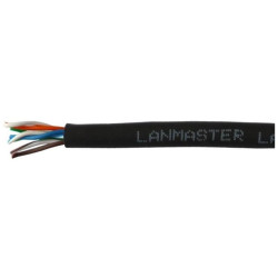Кабель информационный Lanmaster LAN-5EUTP-HFLT-BK кат.5E UTP 4 пары 24AWG LSZH внутренний 305м черный