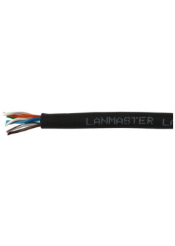 Кабель информационный Lanmaster LAN-5EUTP-HFLT-BK кат.5E UTP 4 пары 24AWG LSZH внутренний 305м черный