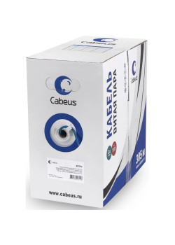 Кабель информационный Cabeus UTP-4P-Cat.5e-SOLID-LSZH-BL кат.5E U/UTP 4 пары LSZH внутренний 305м синий