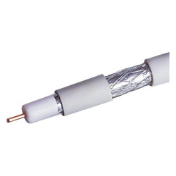 Кабель коаксиальный NetOn CCS 109L RG-6 75Om PVC внутренний 100м белый