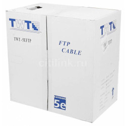 Кабель информационный Lanmaster TWT-5EFTP-OUT кат.5E FTP 4 пары 24AWG PE внешний 305м черный