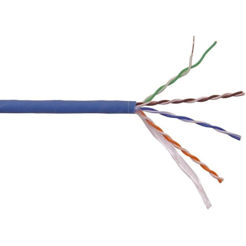 Кабель информационный Lanmaster LAN-5EUTP-HFLT-BL кат.5E UTP 4 пары 24AWG LSZH внутренний 305м синий