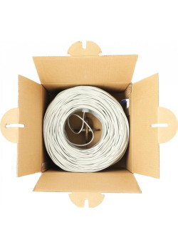 Кабель информационный Lanmaster NM-UTP5E2PR-CCA кат.5E UTP 2 пары 24AWG PVC внутренний 305м серый