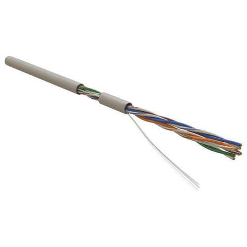 Кабель информационный Hyperline UUTP4R-C5E-S24-IN-PVC-GY-305 кат.5E UTP 4 пары 24AWG PVC внутренний 305м серый