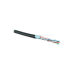 Кабель информационный Hyperline FUTP4R-C5E-S24-OUT-LSZH-BK-500 кат.5E FTP 4 пары 24AWG PVC внутренний 500м серый