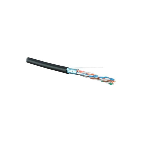 Кабель информационный Hyperline FUTP4R-C5E-S24-OUT-LSZH-BK-500 кат.5E FTP 4 пары 24AWG PVC внутренний 500м серый