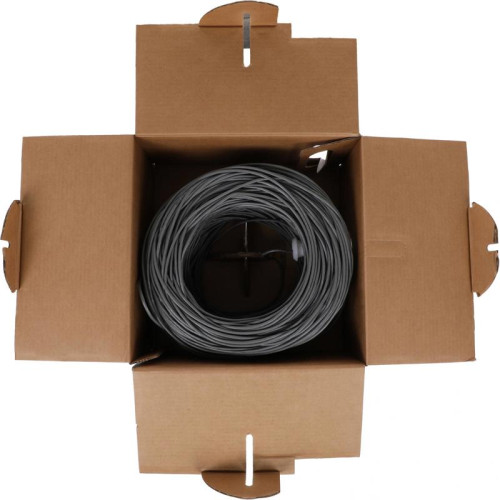 Кабель сетевой Buro BU-COP-040-100M UTP 4 пары cat.5E solid 0.40мм Cu 100м серый