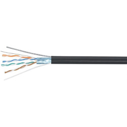 Кабель информационный Cabeus FTP-4P-CAT.5E-SOLID-ST-OUT кат.5E F/UTP 4 пары PE внешний 305м черный