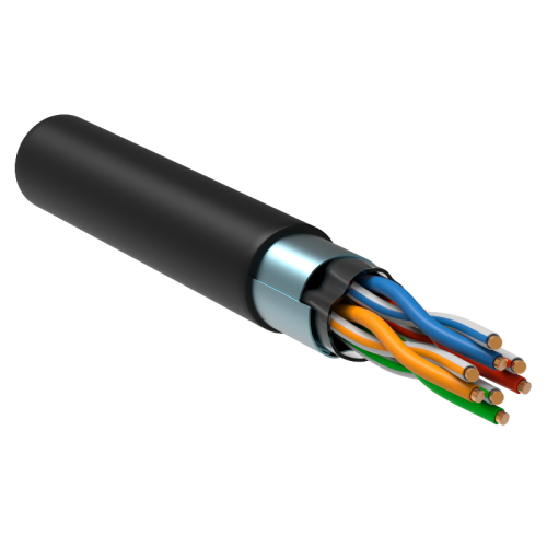 Кабель информационный ITK LC3-C5E04-339 кат.5E FTP 4 пары 24AWG LDPE внешний 305м черный