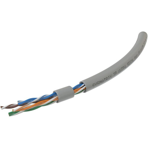 Кабель информационный Sysmatrix TP UUTP4.5ES24.PVC.GY305 кат.5E U/UTP 4 пары 0.5AWG нг(А)-LS внутренний 305м серый