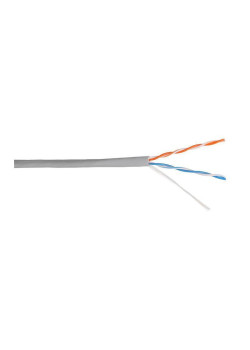Кабель информационный Lanmaster NM-UTP5E2PR-CU кат.5E UTP 2 пары PVC внутренний 305м серый