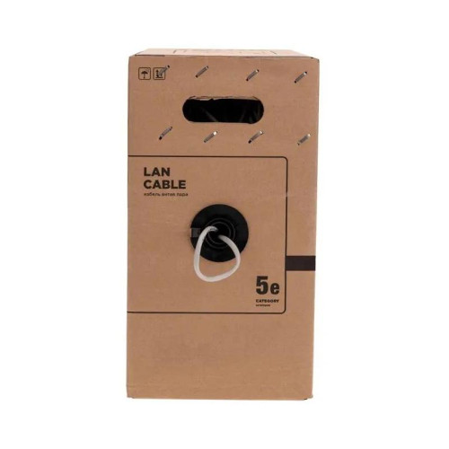 Кабель информационный Rexant 01-0043-R кат.5E U/UTP 4 пары 24AWG PVC внутренний 305м серый