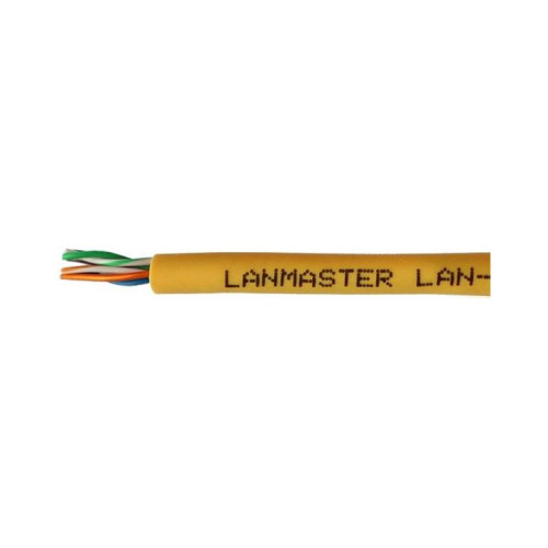Кабель информационный Lanmaster LAN-5EUTP-PT-LSZH-YL кат.5E UTP 4 пары 24AWG LSZH внутренний 305м желтый