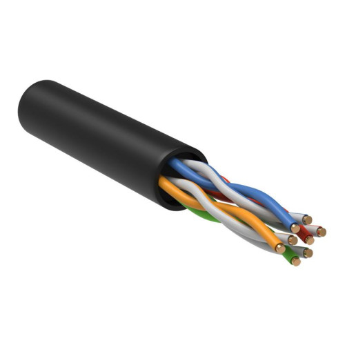 Кабель информационный ITK LC3-C5E04-139-100 кат.5E UTP 4 пары 24AWG LDPE внешний 100м черный