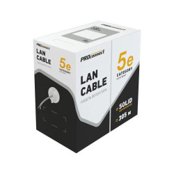 Кабель информационный PROconnect 01-0043-3 кат.5E UTP 4 пары 24AWG PVC внутренний 305м серый