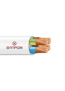 Провод ПВС/ Провод ПВС 4х6 белый ТРТС