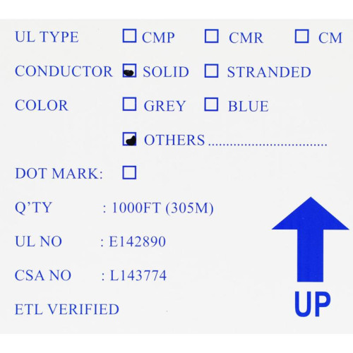 Кабель информационный Lanmaster TWT-5EUTP-OUT кат.5E UTP 4 пары 24AWG PE внешний 305м черный